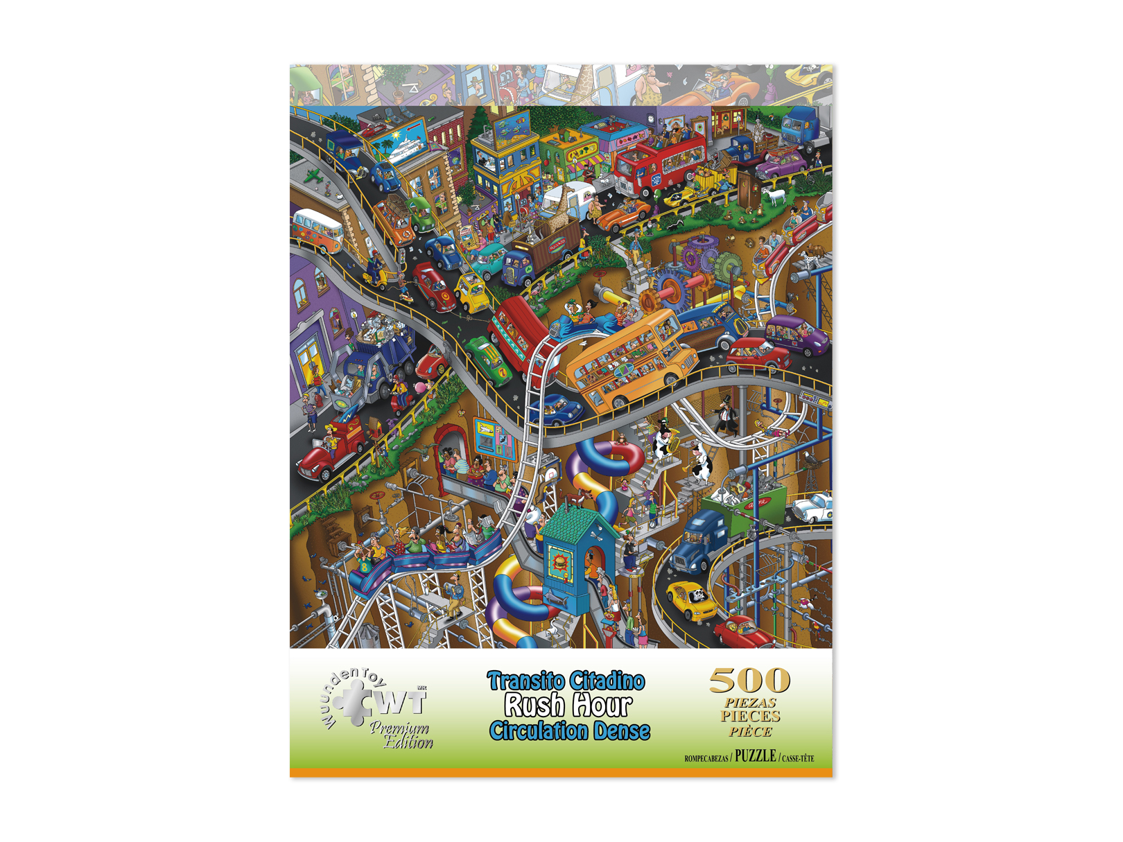 Rompecabezas WuundenToy 500 Piezas, Transito Citadino, Puzzles para Adultos, Niños y Adolescentes, Calidad Premium, Perfecto para Adorno de Interiores, Ideal para Regalo