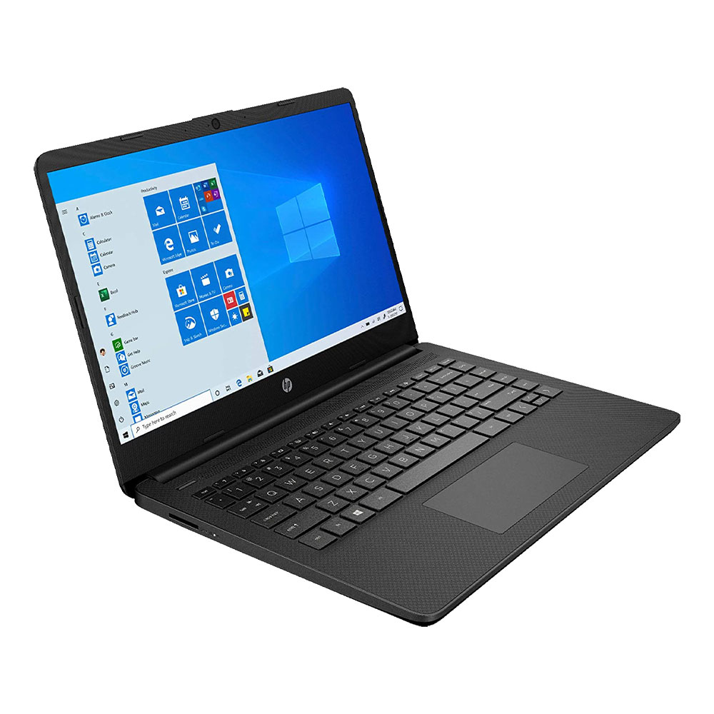 HP Notebook 14-fq0020nr 14 AMD Radeon 3020e 1.2 GHz 4GB 64 GB eMMC W10 Home Jet black teclado en inglés