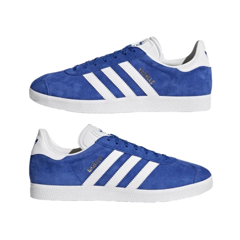 adidas gazelle silver green womens Pegashoes - Basket Adidas Originals Gazelle Bleu/Blanc main image 1