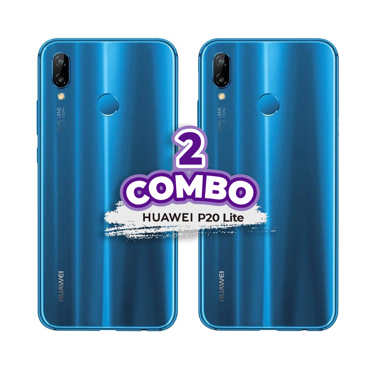 COMBO DE 2 CELULARES HUAWEI P20 LITE 64GB 4GB AZUL