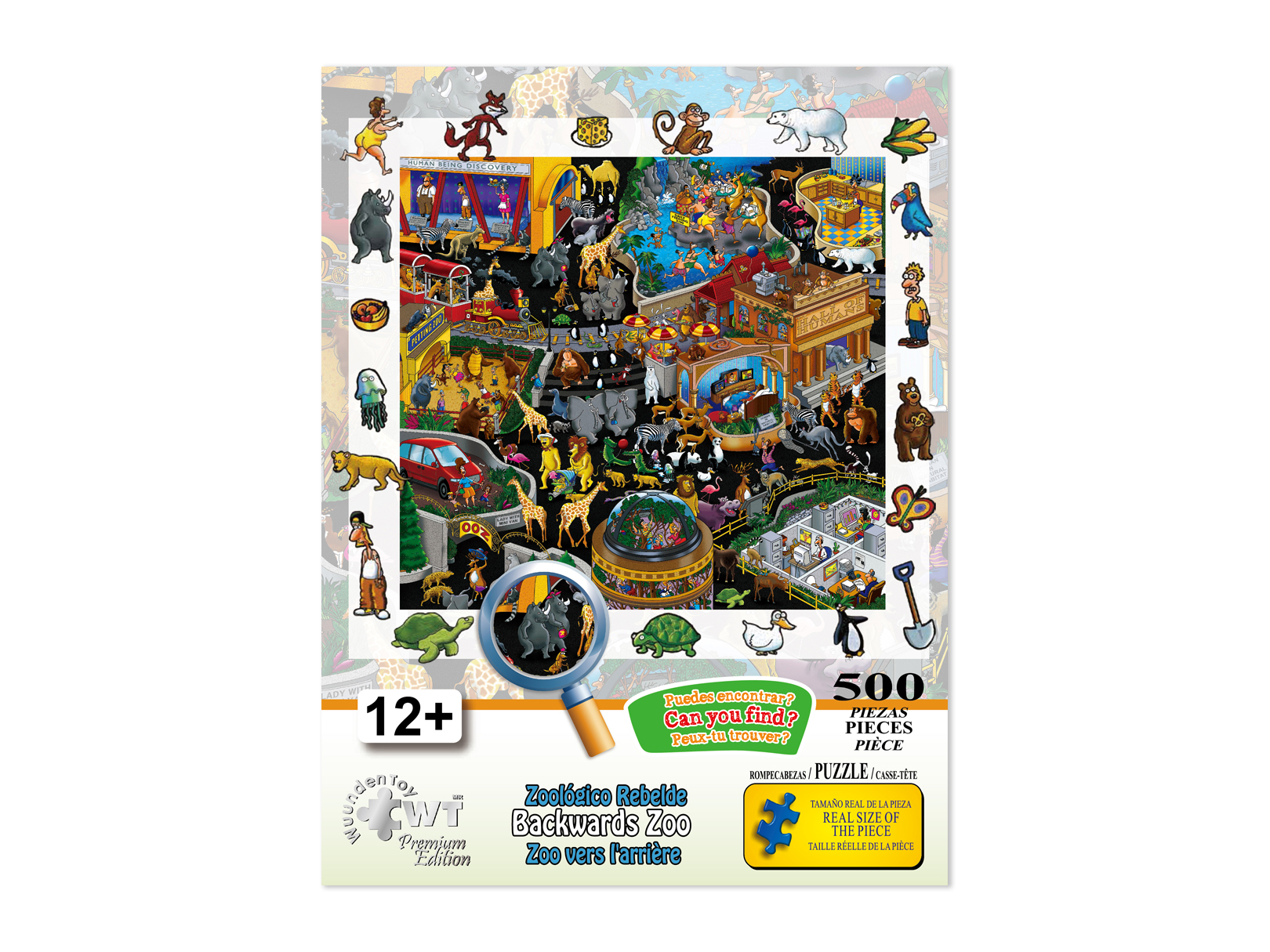 Rompecabezas WuundenToy 500 Piezas, Zoologico Rebelde, Puzzles para Adultos, Niños y Adolescentes, Calidad Premium, Perfecto para Adorno de Interiores, Ideal para Regalo