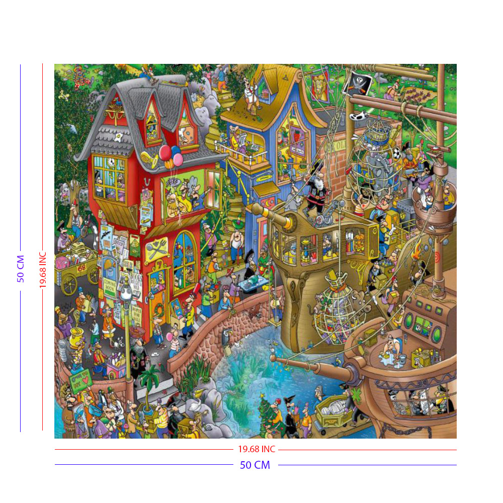 Rompecabezas WuundenToy 500 Piezas, Puerto De Pontcheffs, Puzzles para Adultos, Niños y Adolescentes, Calidad Premium, Perfecto para Adorno de Interiores, Ideal para Regalo