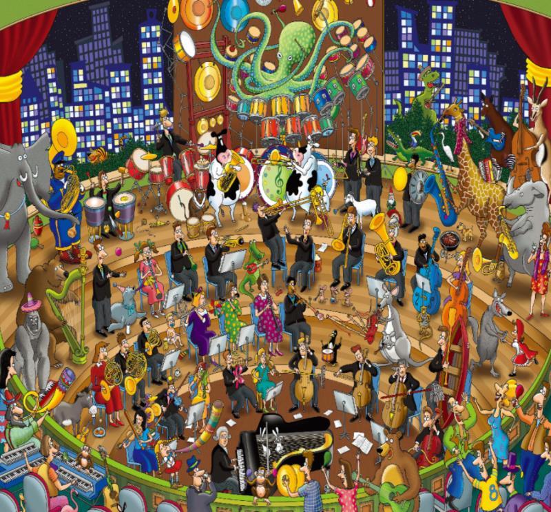 Rompecabezas WuundenToy 500 Piezas, Sinfonía Simpática , Puzzles para Adultos, Niños y Adolescentes, Calidad Premium, Perfecto para Adorno de Interiores, Ideal para Regalo