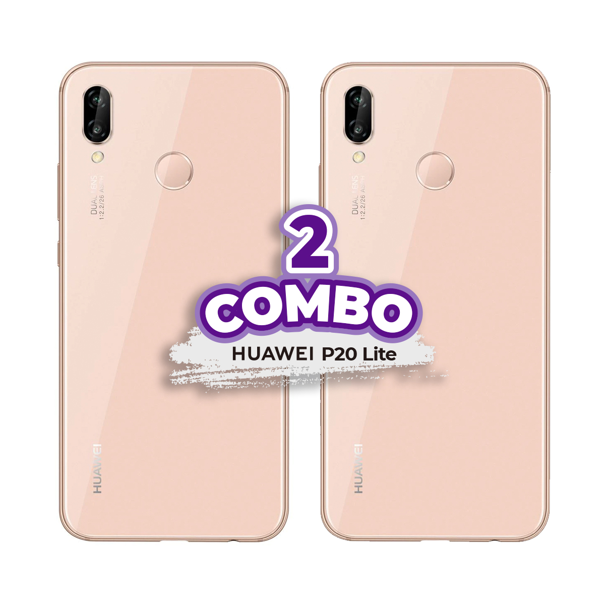 COMBO DE 2 CELULARES HUAWEI P20 LITE 64GB 4GB ROSA