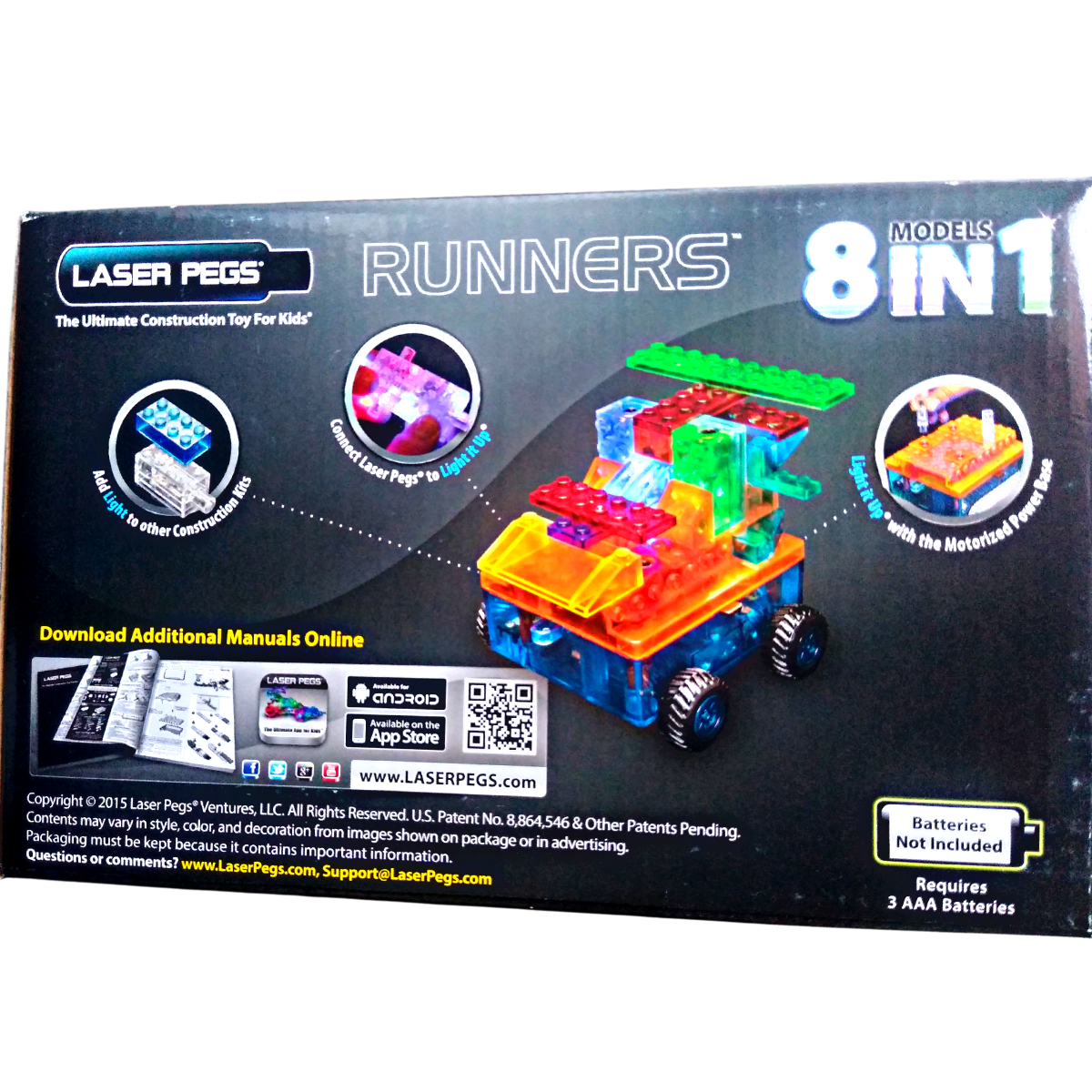 Carro De Bloques Runner Laser Pegs 8 En 1 Con 29pz