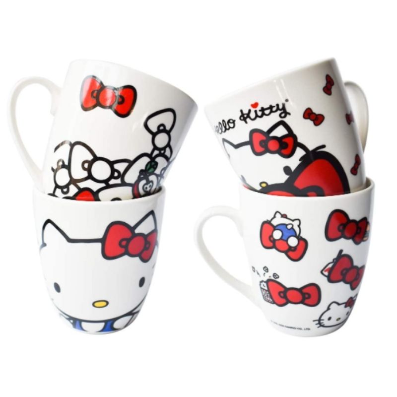 Fun Kids Sanrio 2415-3490 Juego Vajilla De Porcelana Hello Kitty Colección 12 Piezas Porcelana blanca