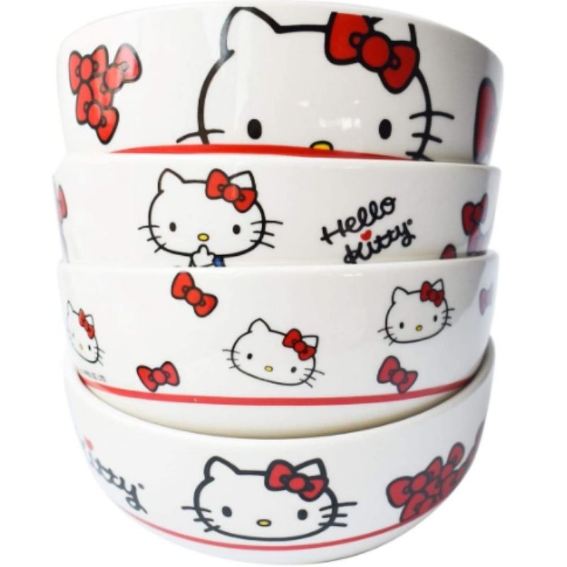 Fun Kids Sanrio 2415-3490 Juego Vajilla De Porcelana Hello Kitty Colección 12 Piezas Porcelana blanca