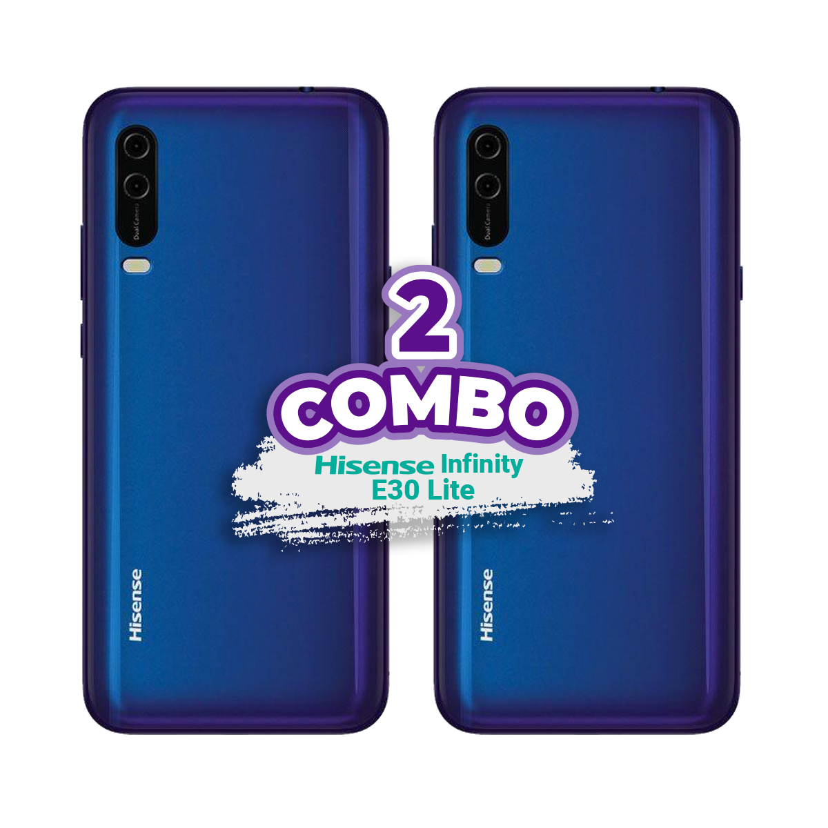 COMBO DE 2 PIEZAS HISENSE INFINITY E30 LITE 16GB 1GBRAM AZUL.