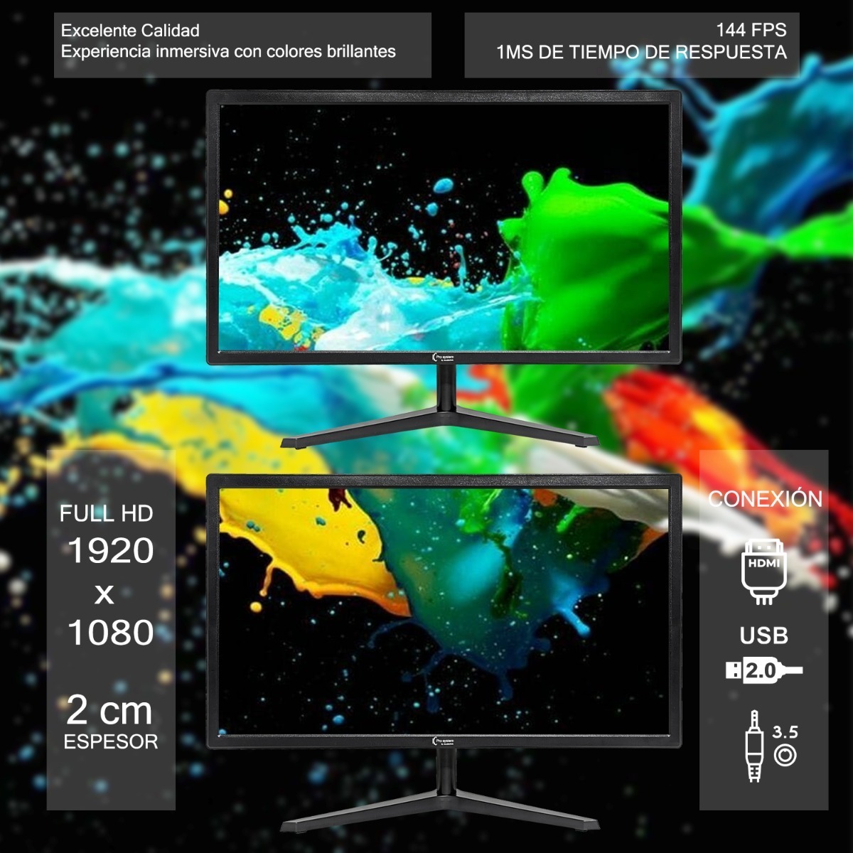 Monitor Gamer 23.8' 144 Hz Display Port Hdmi Usb 30w