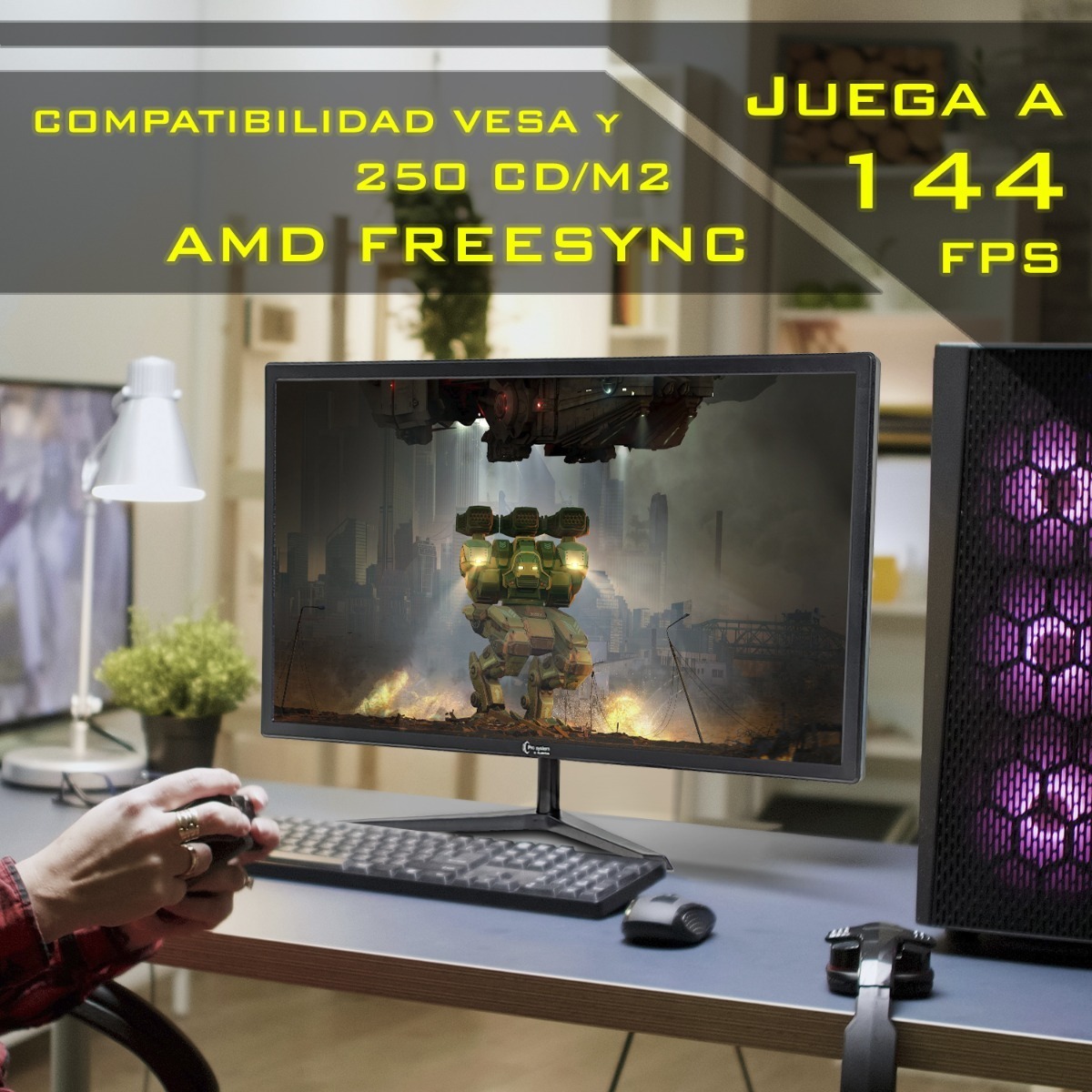 Monitor Gamer 23.8' 144 Hz Display Port Hdmi Usb 30w