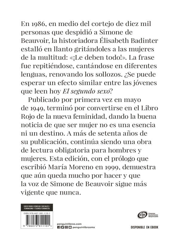 El segundo sexo. BEAUVOIR SIMONE