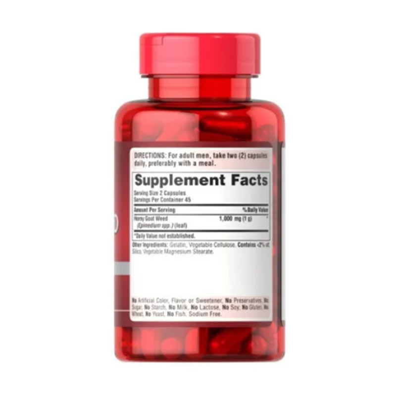 Horny Goat Weed 1000mg Vigor Libido Energia Sexual Vitalidad Puritan's Pride