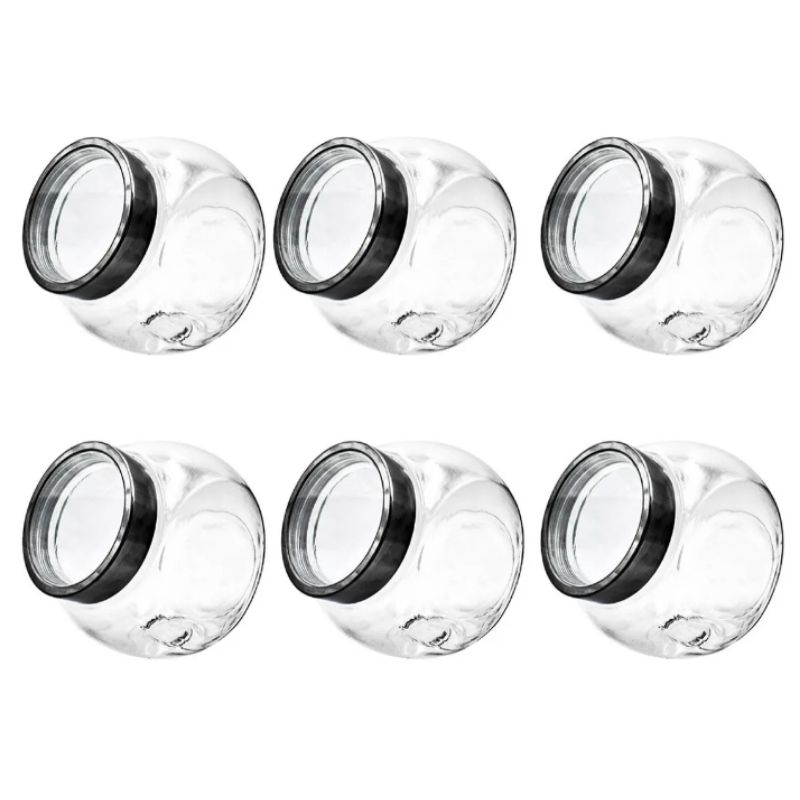 Top Choice 2415-3128 6 Frascos De Vidrio con Tapa Almacenamiento Mason Jar 2.2 Litros