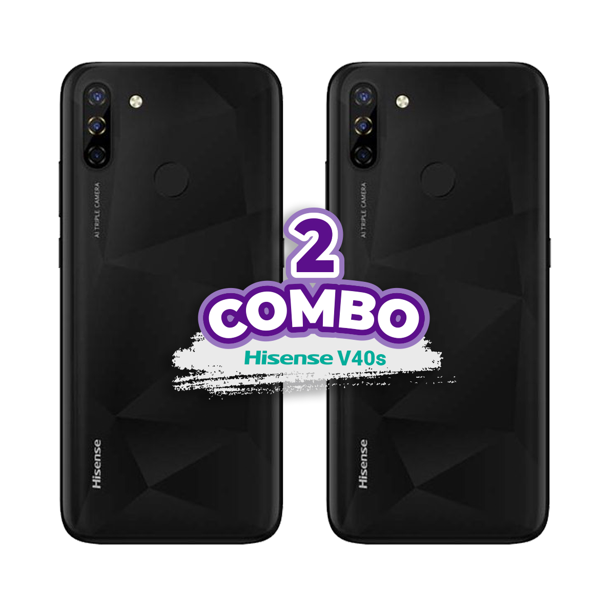 COMBO DE 2 PIEZAS HISENSE V40S 64GB 4GB RAM NEGRO