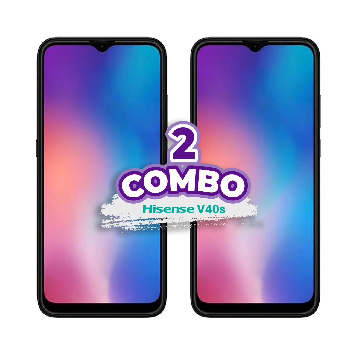 COMBO DE 2 PIEZAS HISENSE V40S 64GB 4GB RAM NEGRO