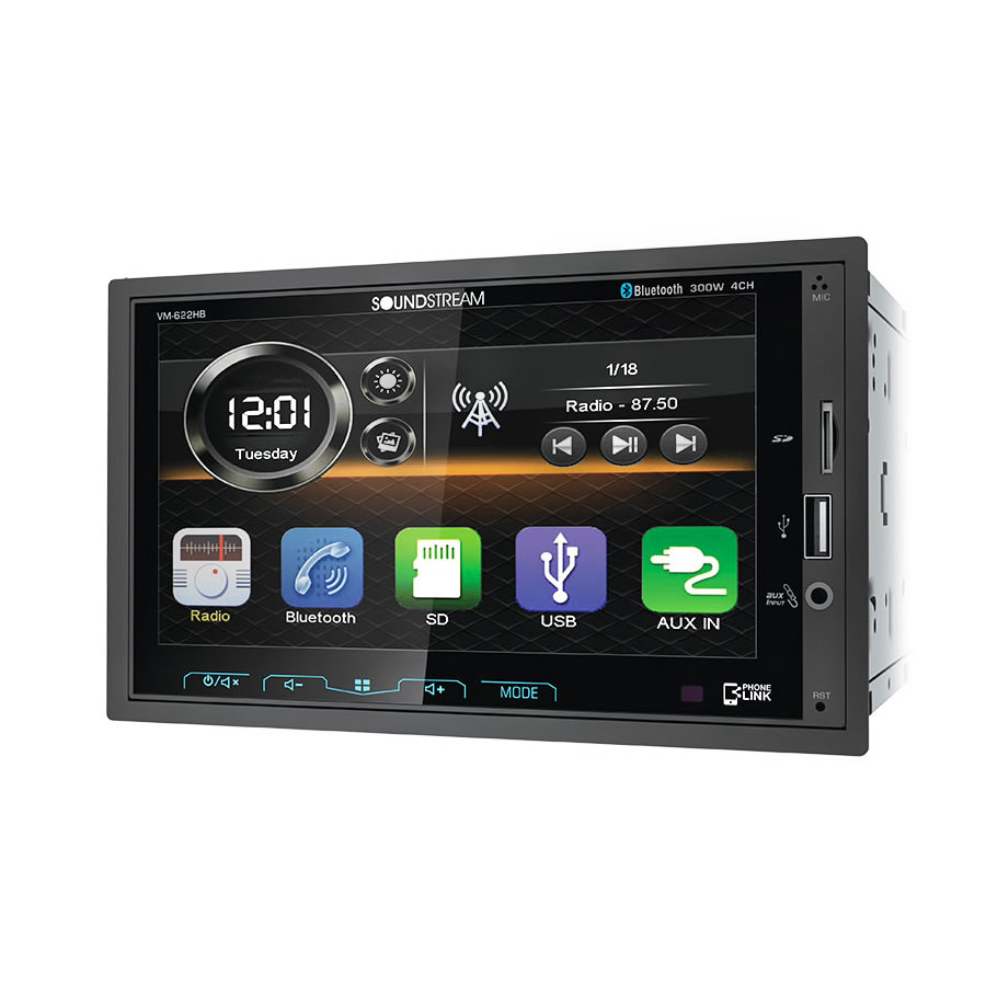 Autoestéreo Soundstream VM-622HB Pantalla LCD De 6.2 Pulgadas - Negro
