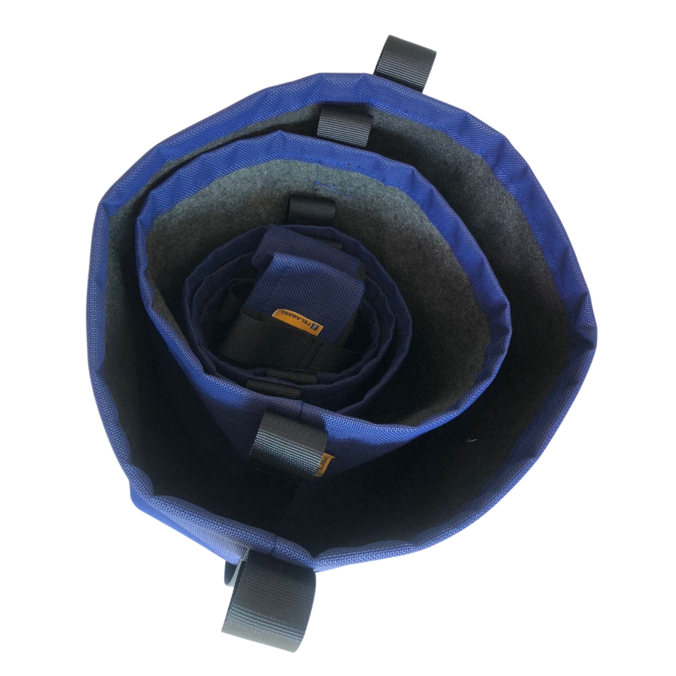 Maceta de Geotextil de diametro 38 cms * 39 cms, de 45.00 lts. de capacidad; modelo Avilés color Azul