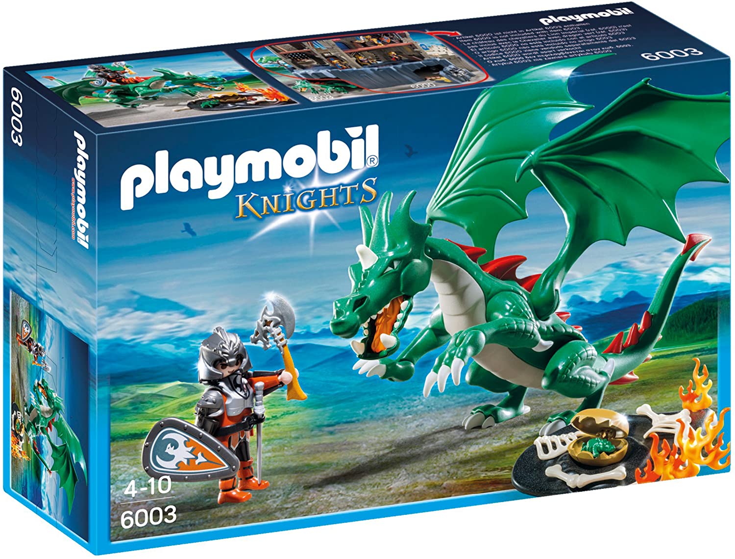 Playmobil Caballeros 6003 Dragón Verde Descontinuado