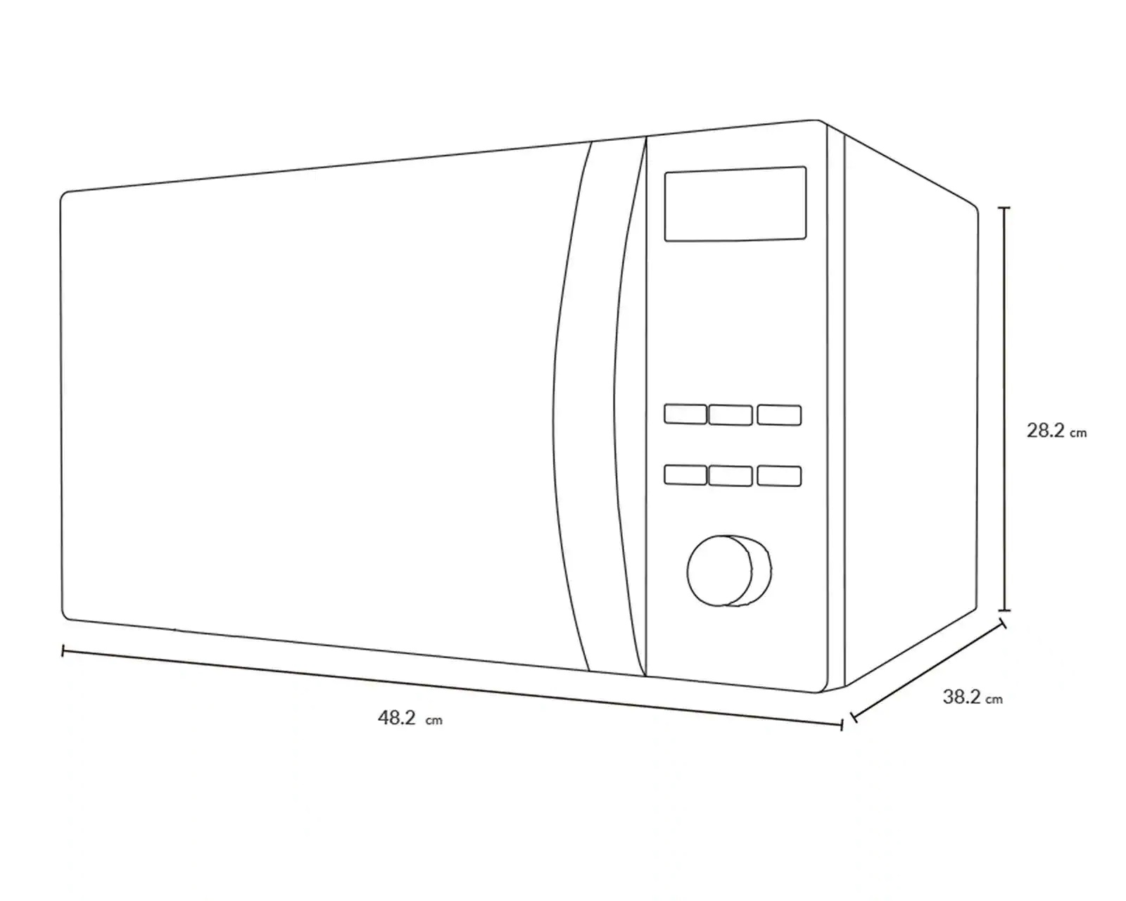 Horno de Microondas Winia .8 Pies KOS-81HS Plateado acabado espejo 800W de potencia 