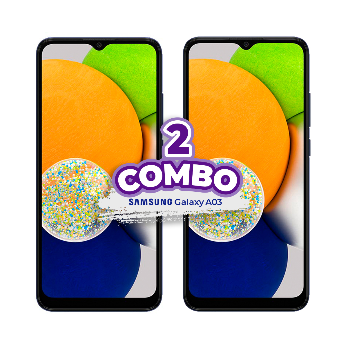 COMBO DE 2 CELULARES SAMSUNG GALAXY A03 128GB 4GB RAM AZUL