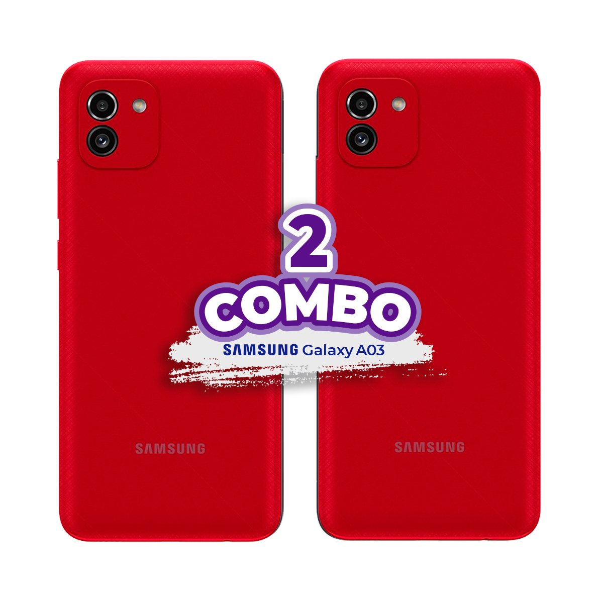 COMBO DE 2 PIEZAS SAMSUNG GALAXY A03 128GB 4GB RAM ROJO