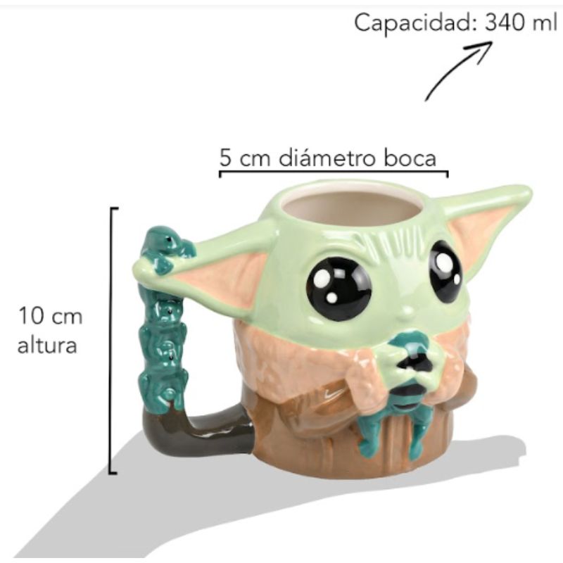 Zak! 1555-3197 Taza Grogu Baby Yoda Child Mandalorian Star Wars 340 ml Cerámica 