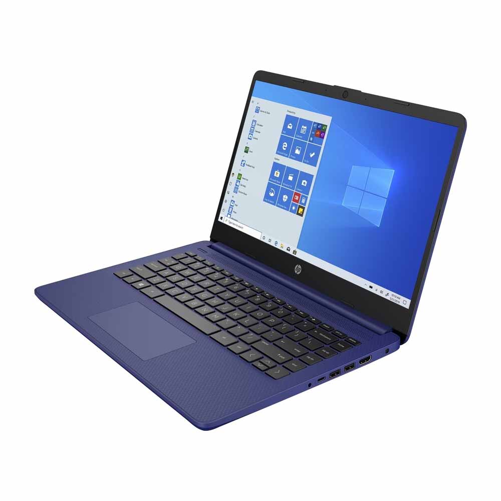 HP Laptop 14-fq0040nr 14 TS AMD 3020e AMD Radeon 4 GB RAM 64 GB Windows 10 Home in S Indigo blue