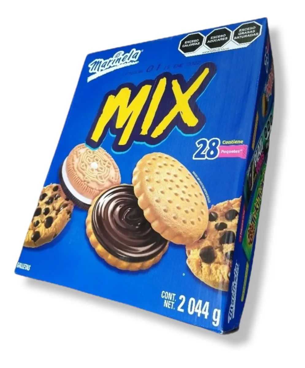 Mix 28 Galletas Marinela Príncipe Plativolos Triki 2.1 Kg