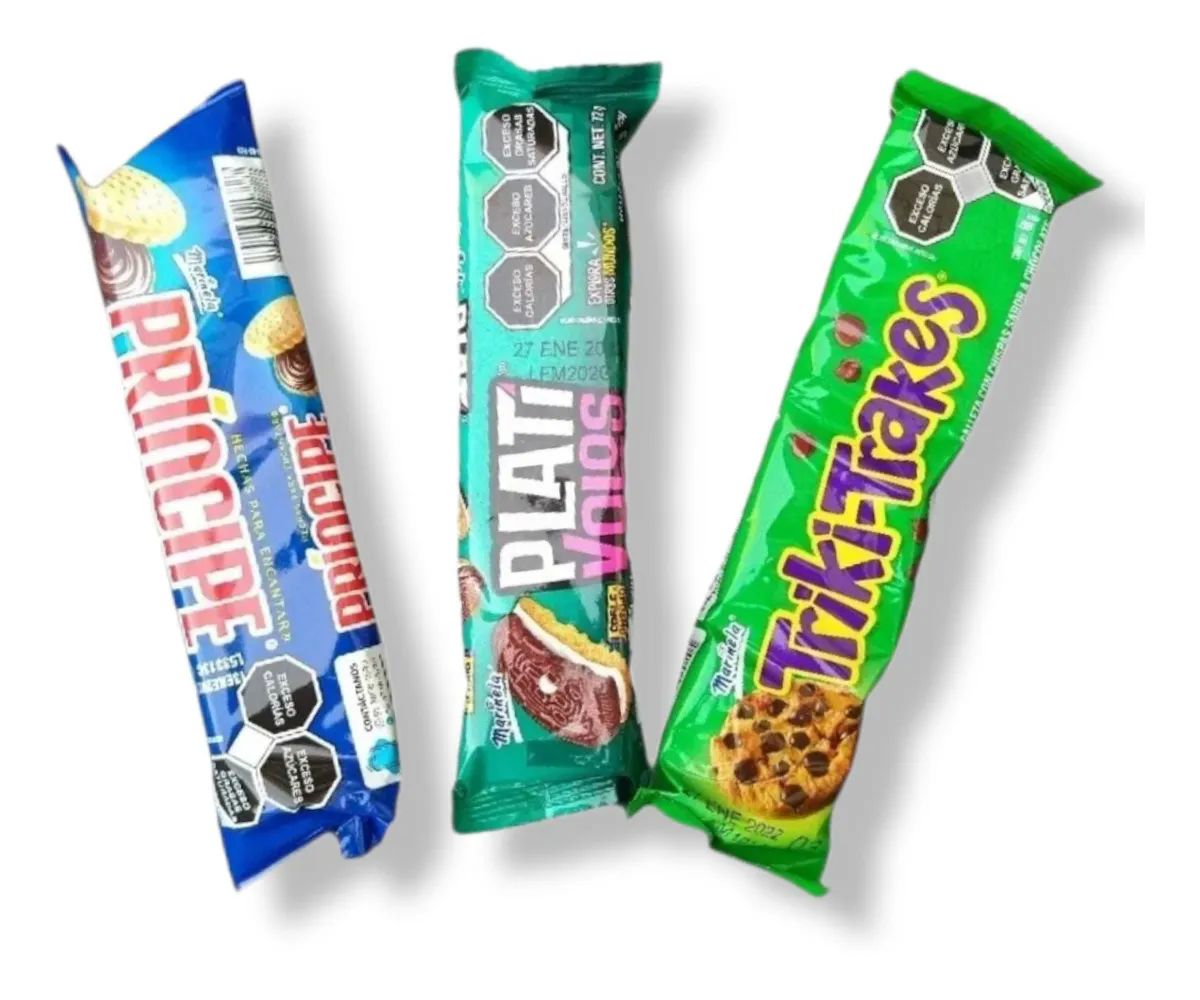 Mix 28 Galletas Marinela Príncipe Plativolos Triki 2.1 Kg