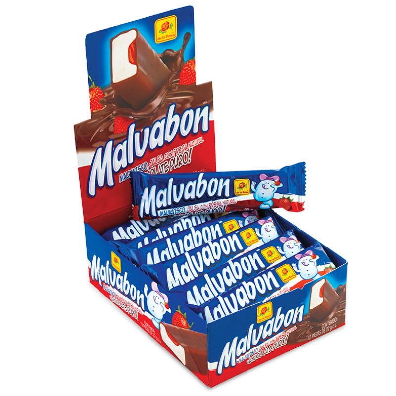 BOMBON MALVABON FRESA 12 PIEZAS