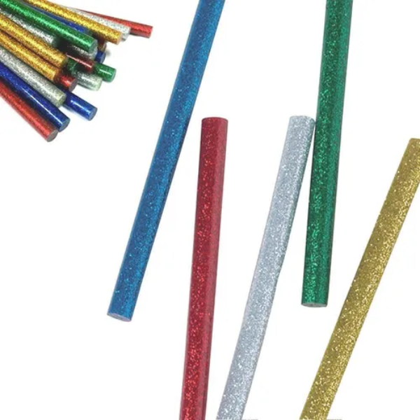 Barras De Silicón Barrilito Con Diamantina De Colores