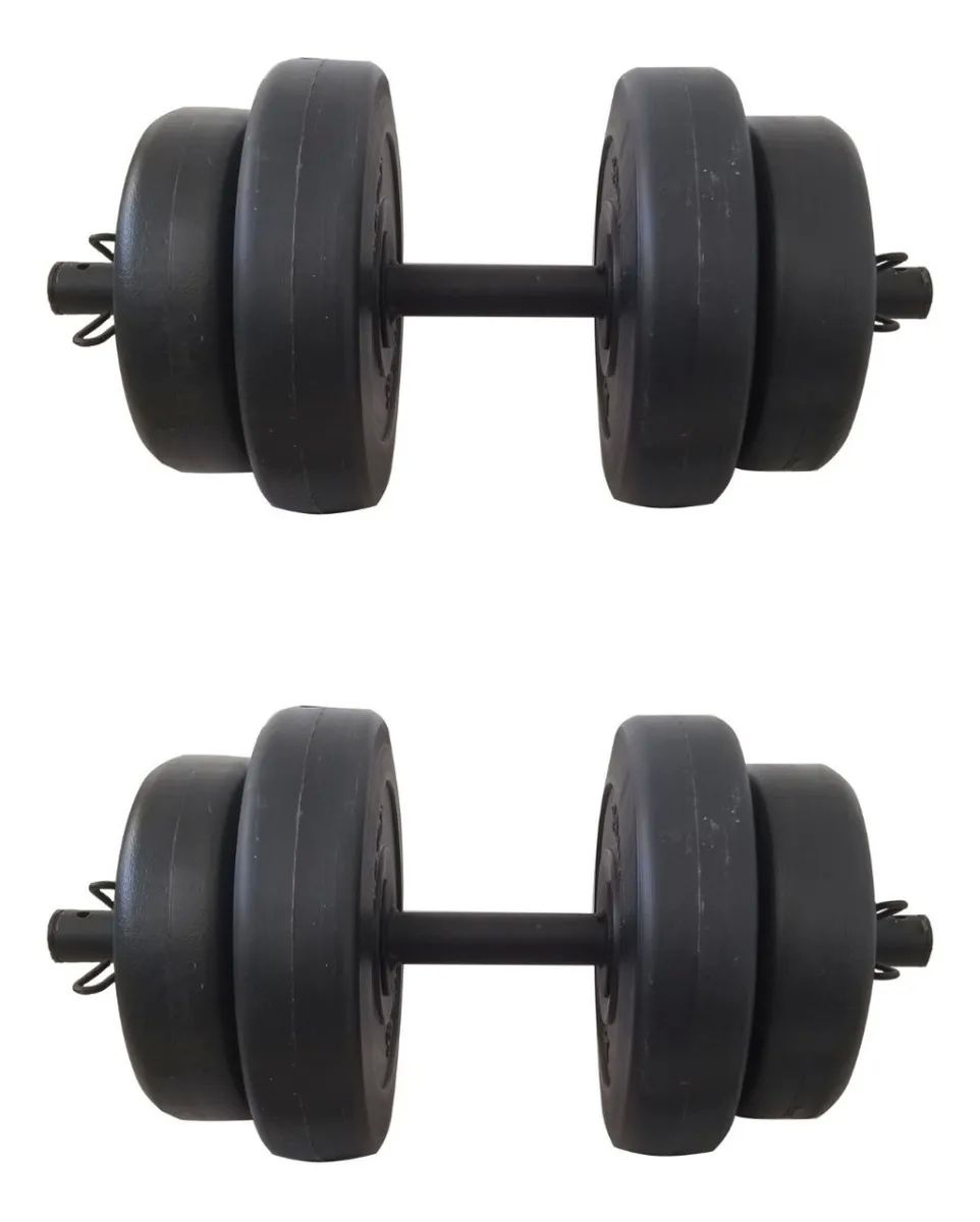 Set Par 2 Mancuernas De 15kg C/u 8 Discos Total - Sady Sport