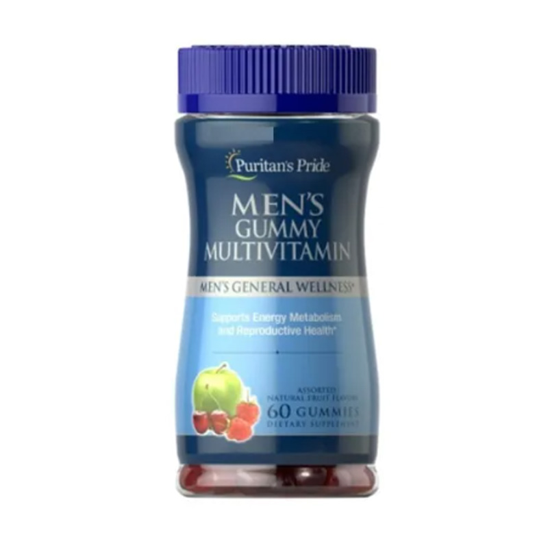 Multivitaminico Hombres Vitaminas 60 Gomitas Veganas Jovenes Puritan's Pride