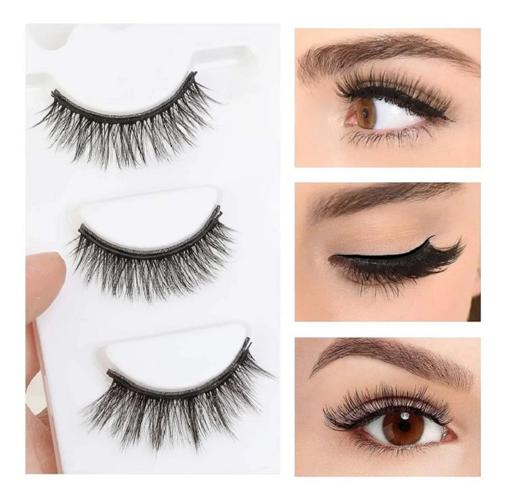 Kit De Pestañas Postizas Magnéticas & Delineador De Ojos