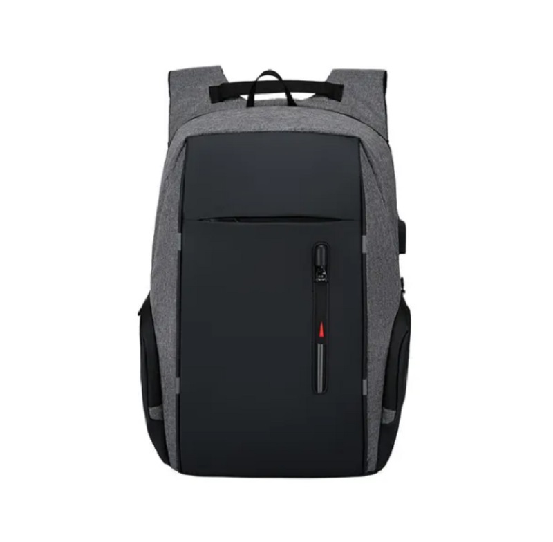 Mochila De Gran Capacidad Con Cargador Usb Gris