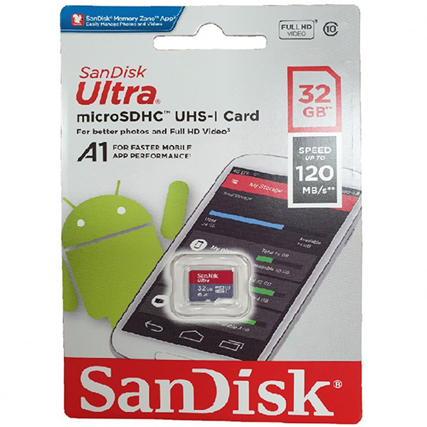 Memoria Micro SD 32GB SANDISK Juegos A1 SDSQUA4-032G-GN6MA