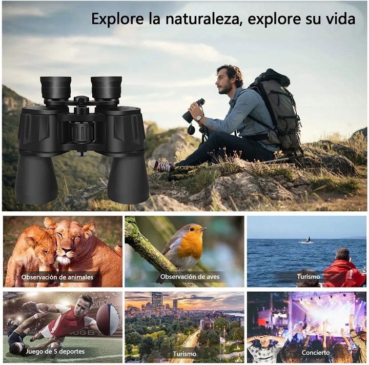 Binoculares Telescopicos Profesionales Visión Nocturna 20x50