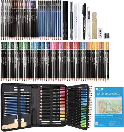 Set 96 Lápices De Dibujo De Colores Profesional Escolar