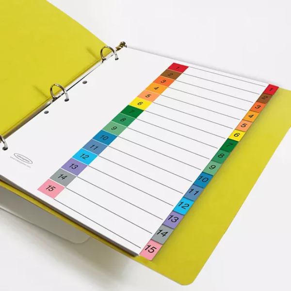 SEPARADOR NUMERADO WILSON JONES COLOR 15 DIVISIONES