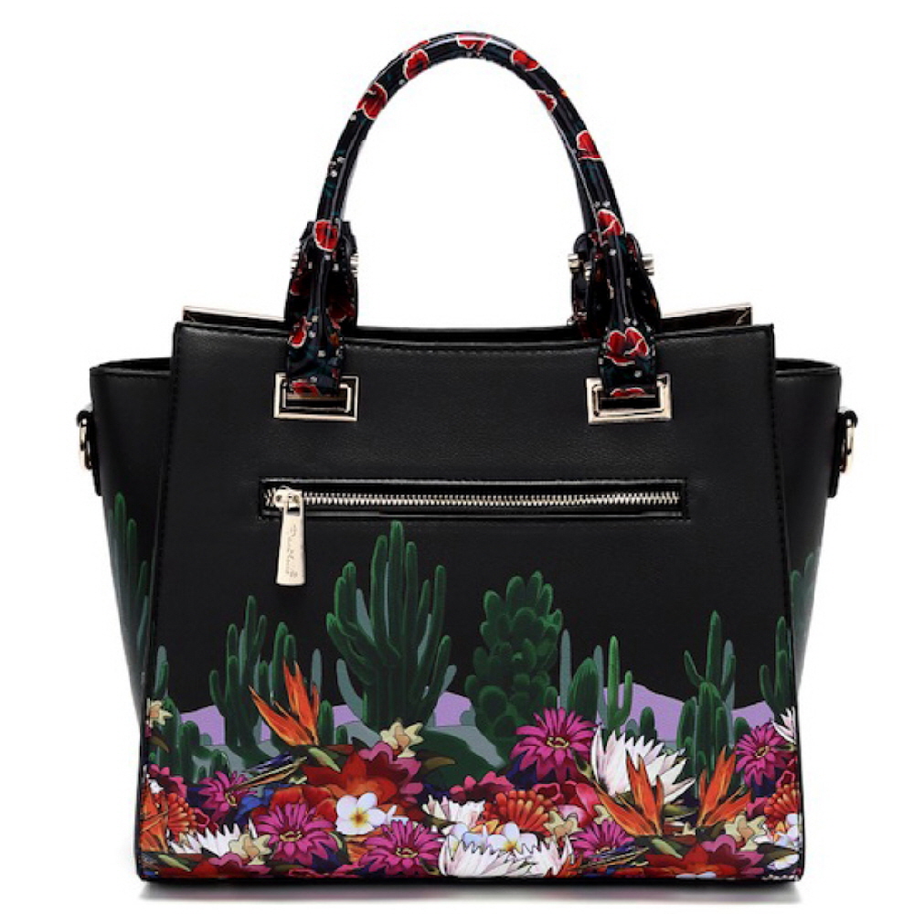 Bolsa Satchel con Monedero Frida Kahlo Cactus Original 912bk