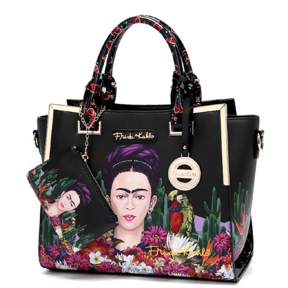 Bolsa Satchel con Monedero Frida Kahlo Cactus Original 912bk