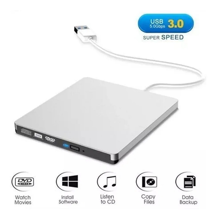Lectora Y Grabadora De Dvd/cd, Externa, Usb