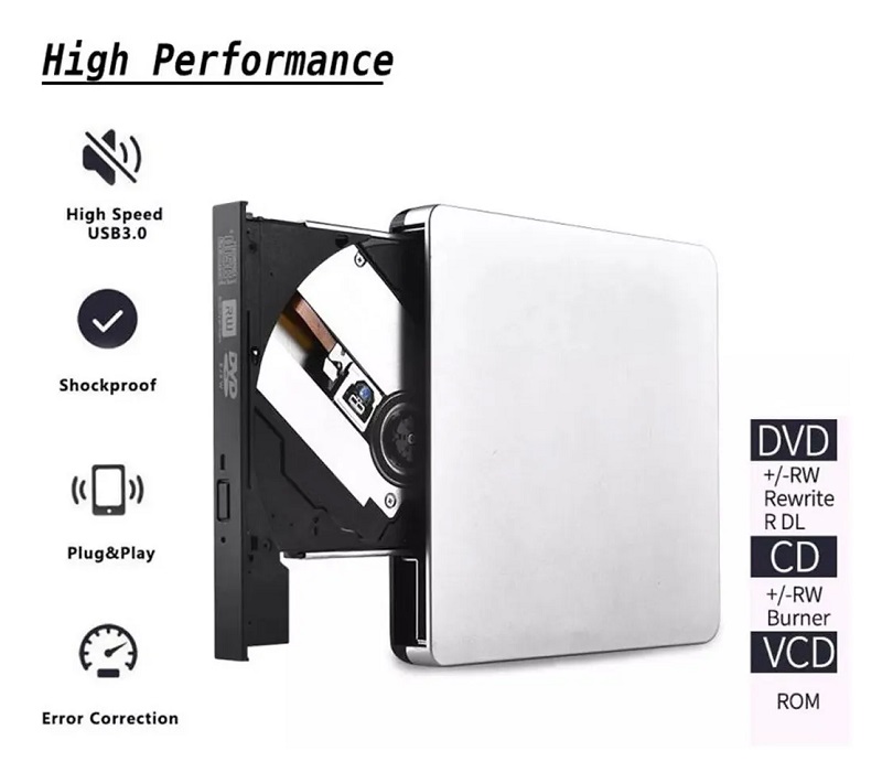 Lectora Y Grabadora De Dvd/cd, Externa, Usb
