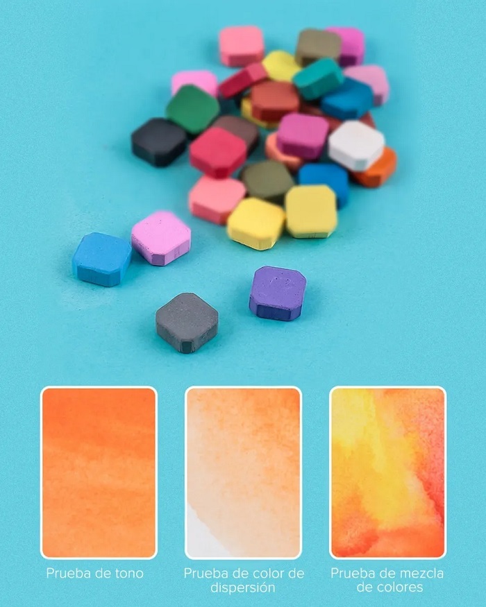 Acuarelas Profesionales Sólidas 48 Colores