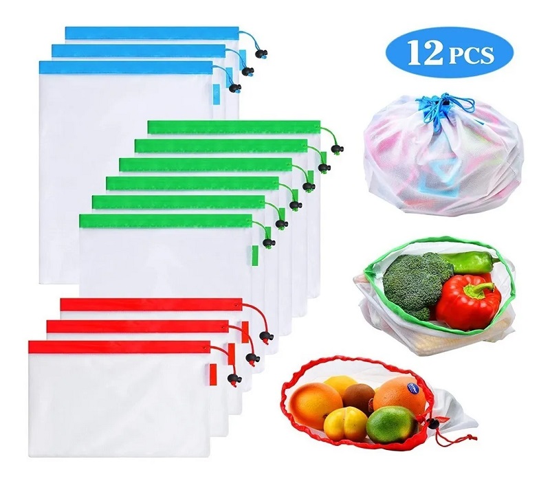 Bolsas Ecológicas Reutilizables De Malla Para Verduras