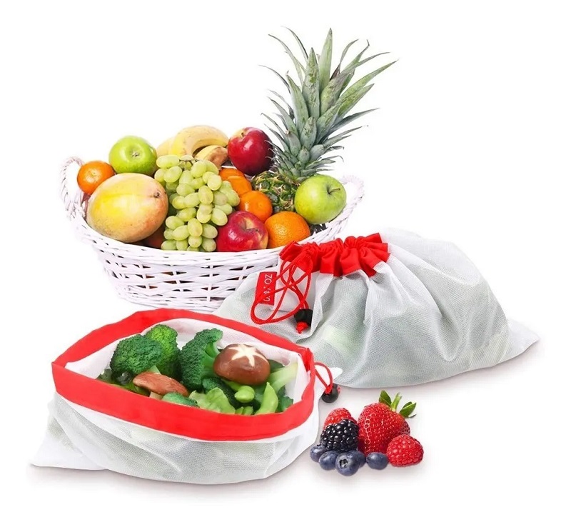 Bolsas Ecológicas Reutilizables De Malla Para Verduras