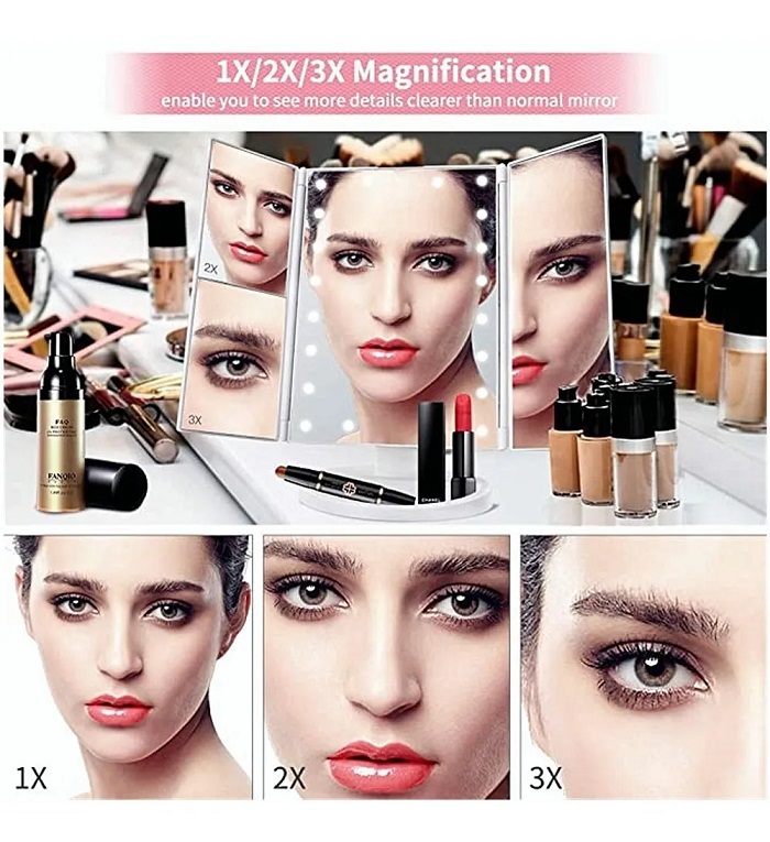 Espejos Para Maquillaje Luz Con Aumento