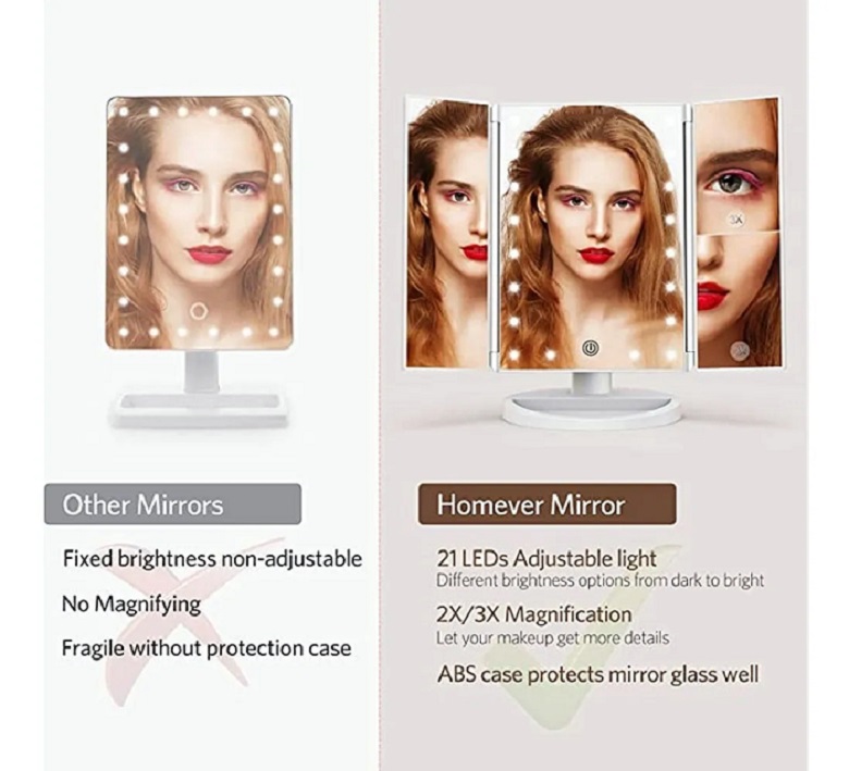 Espejos Para Maquillaje Luz Con Aumento