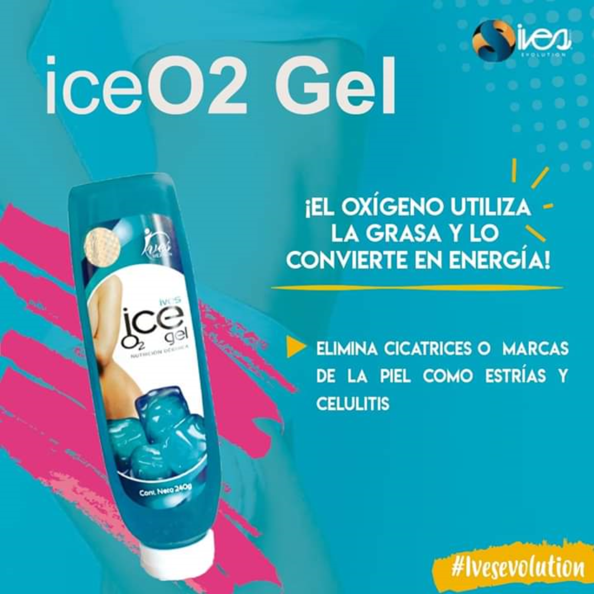 Centella Asiática Extracto De Hedera Helix Ice02 Gel Ives México 240 G