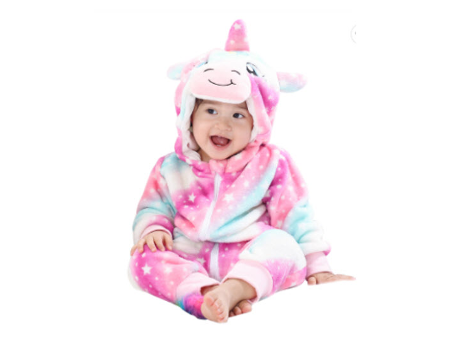 Hermoso Mameluco Bebe De Unicornio, Cómodo, Pijama, Disfraz 6 a 12 meses y 12 a 18 meses